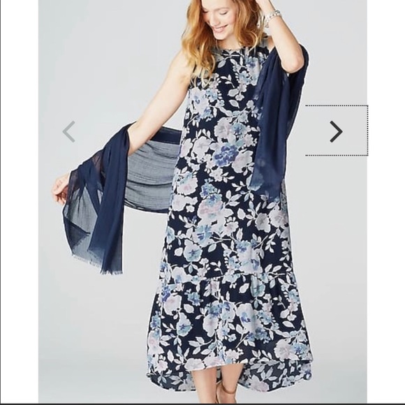 J. Jill Dresses Jjill Floral Aline Sleeveless Maxi Dress 5 Long In